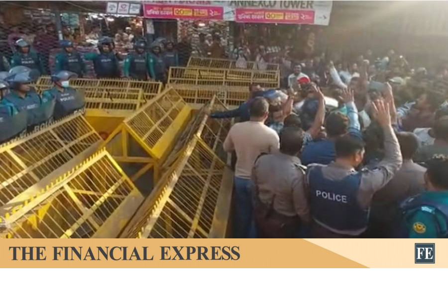 Police headquarters besieged demanding resignation of IGP Baharul Alam