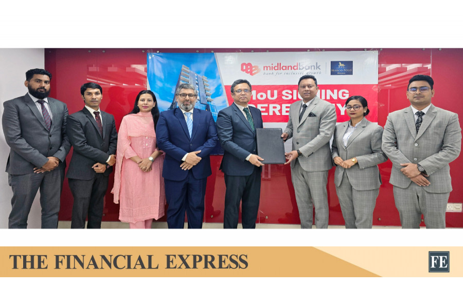 Midland Bank signs MoU with Marco Polo Dhaka Hotel