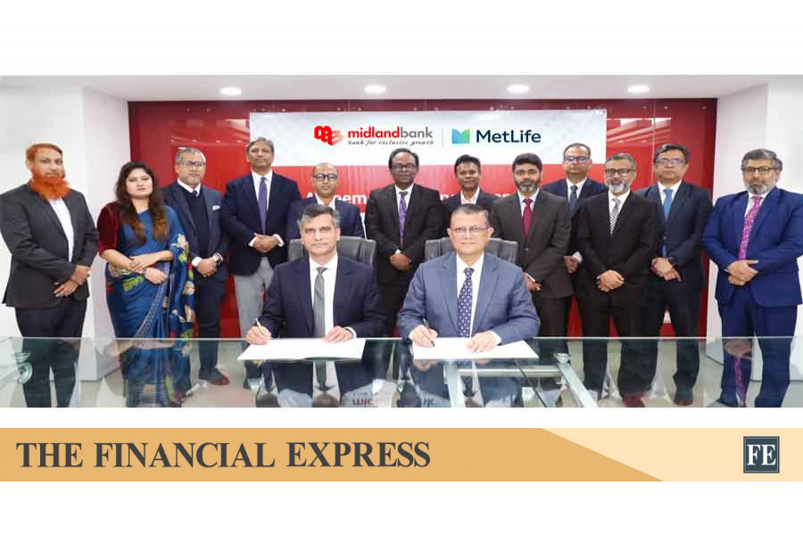 Midland Bank employees, dependents to get insurance coverage from MetLife Bangladesh