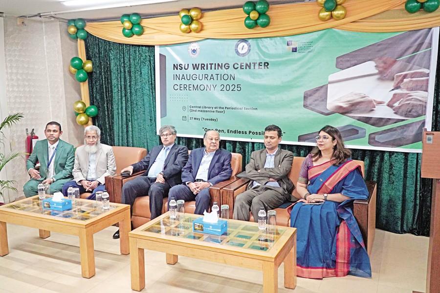 Guests and dignitaries at the launch of Writing Centre at NSU