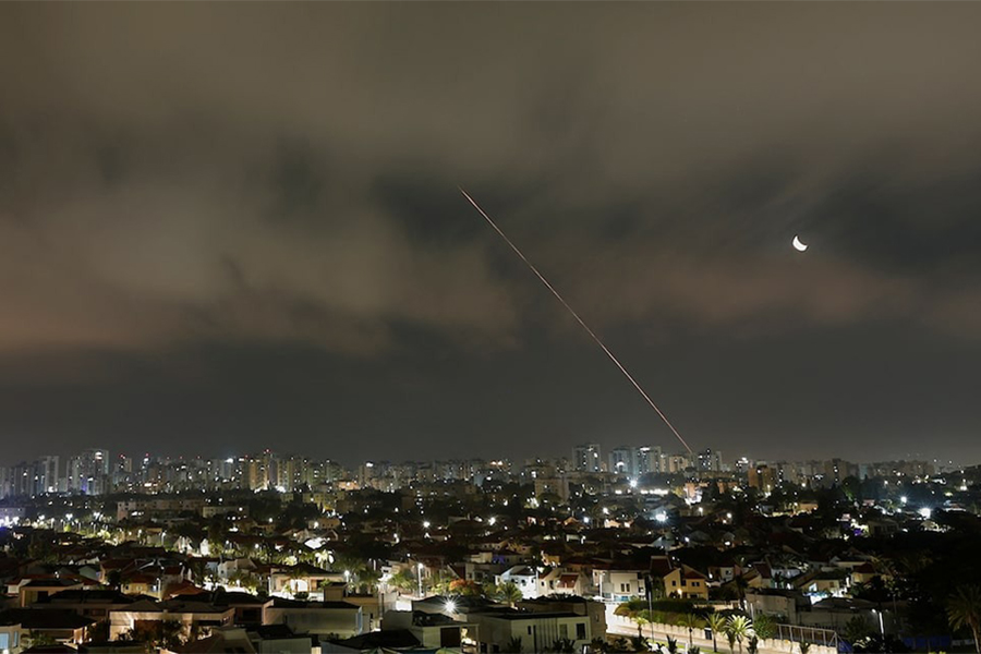 A missile launched from Iran is intercepted as seen from Ashkelon, Israelon June 21, 2025 — Reuters photo