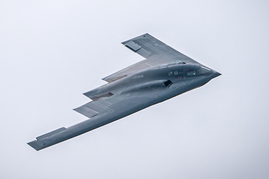 US Air Force B-2 Spirit bomber, assigned to the 509th Bomb Wing out of Whiteman Air Force Base, Missouri, performs a fly-over during the Speed of Sound Airshow, at Rosecrans Air National Guard Base in St. Joseph, Missouri, US September 14, 2024 — US Air National Guard Handout via REUTERS