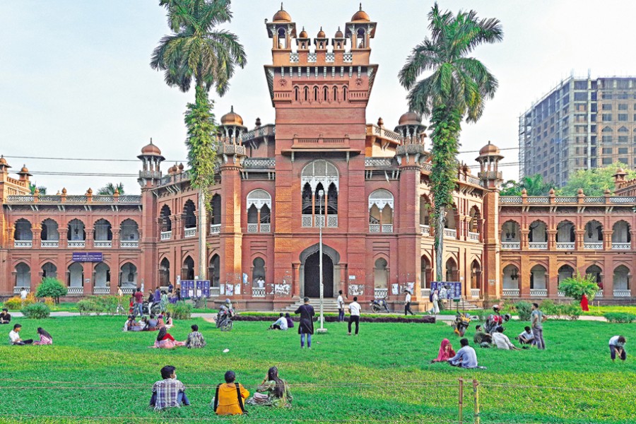 A partial view of Dhaka University