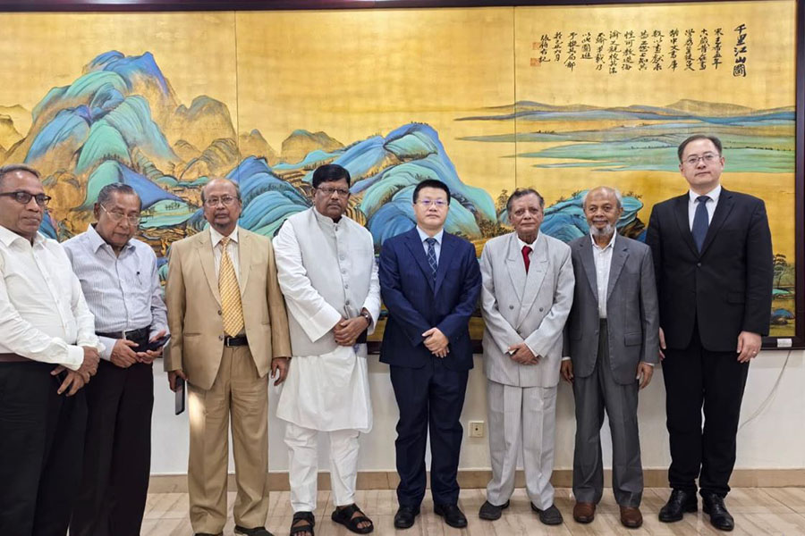 Ambassador Yao meets acting President of Bangladesh-China Friendship Association