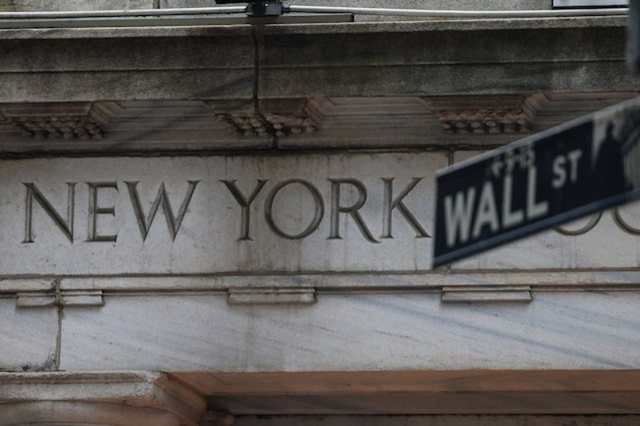 A view shows the New York Stock Exchange (NYSE) Wall Street entrance in New York City, US, April 7, 2025.