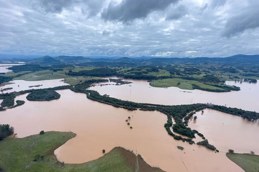 An aerial view showing floods due to heavy rains in Brazil on Saturday –Reuters photo