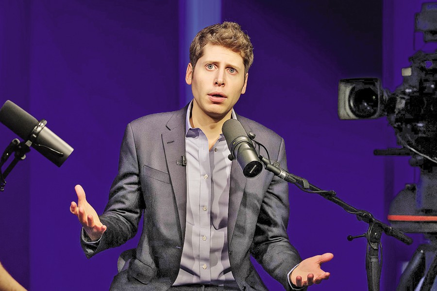 Sam Altman, CEO of OpenAI, the maker of ChatGPT, speaking at an event