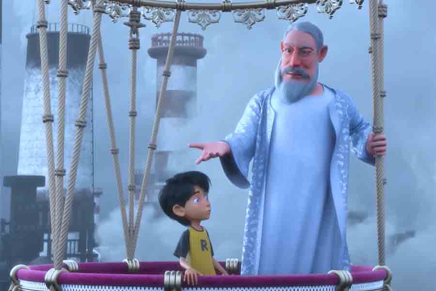 A screenshot of TOMORROW, an animated short film about climate change Bangladeshi-directed animated short film, TOMORROW