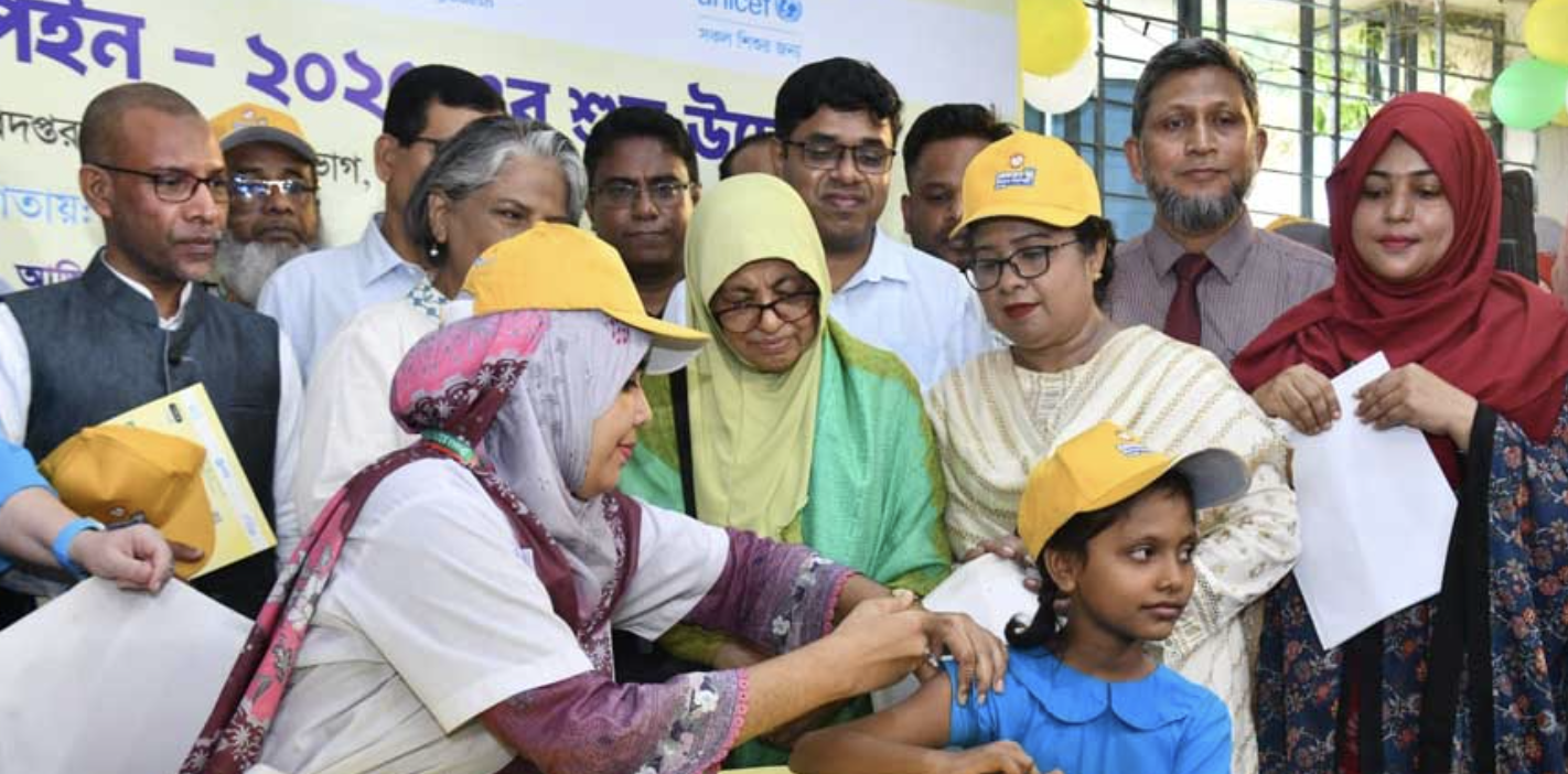 Bangladesh launches first-ever free typhoid vaccination campaign for children