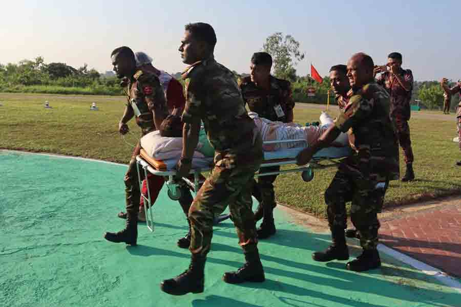 Injured BGB personnel airlifted to Dhaka CMH
