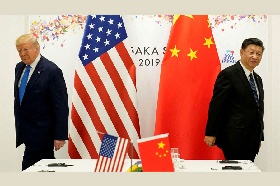 FILE PHOTO: US President Donald Trump attends a bilateral meeting with China's President Xi Jinping during the G20 leaders summit in Osaka, Japan, Jun 29, 2019. REUTERS