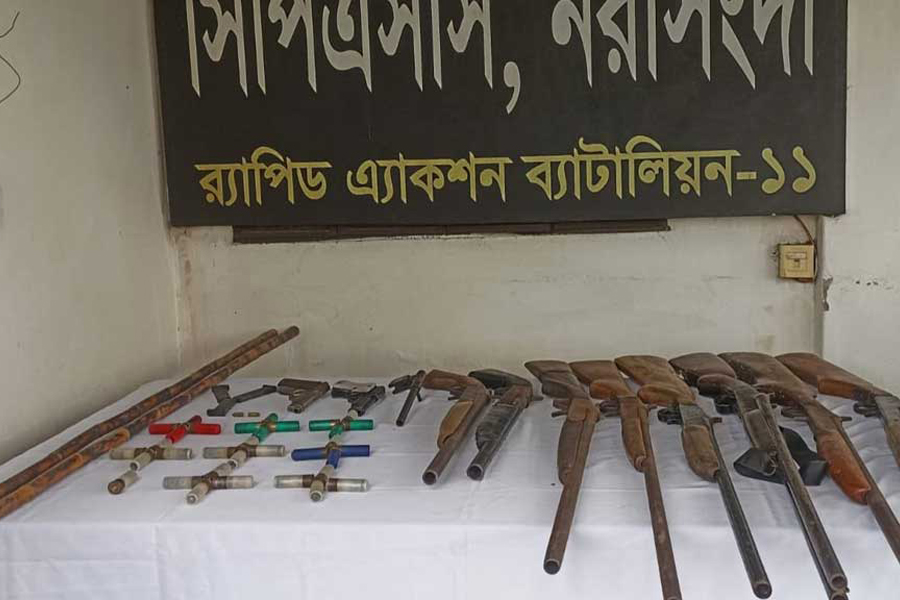 RAB arrests eight in Narsingdi with 11 firearms