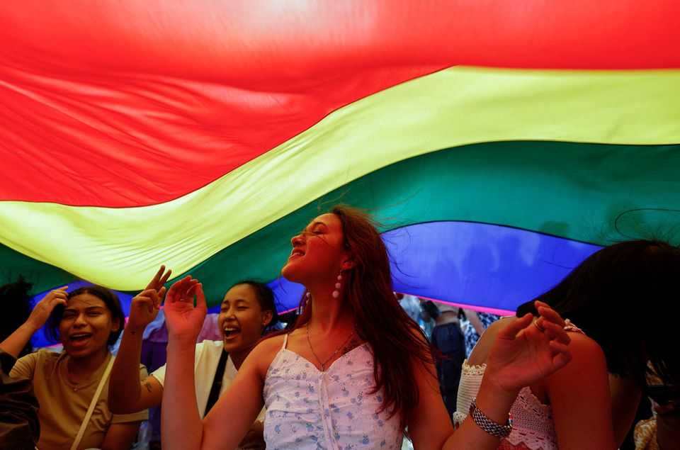 Participants take part in an annual LGBTQ+ Pride parade, in Kathmandu, Nepal June 10, 2023. REUTERS/Navesh Chitrakar/File Photo