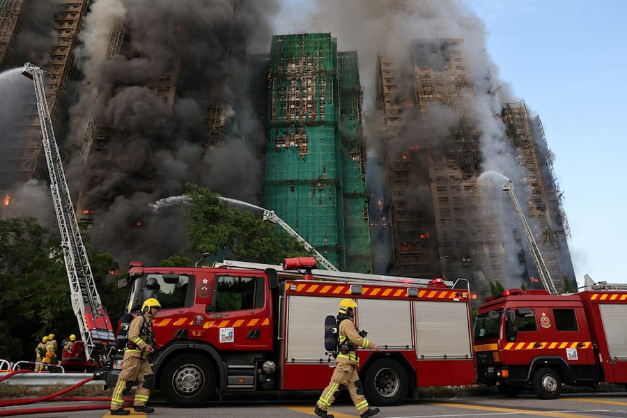Hong Kong police arrest three as apartment fire death toll rises to 44
