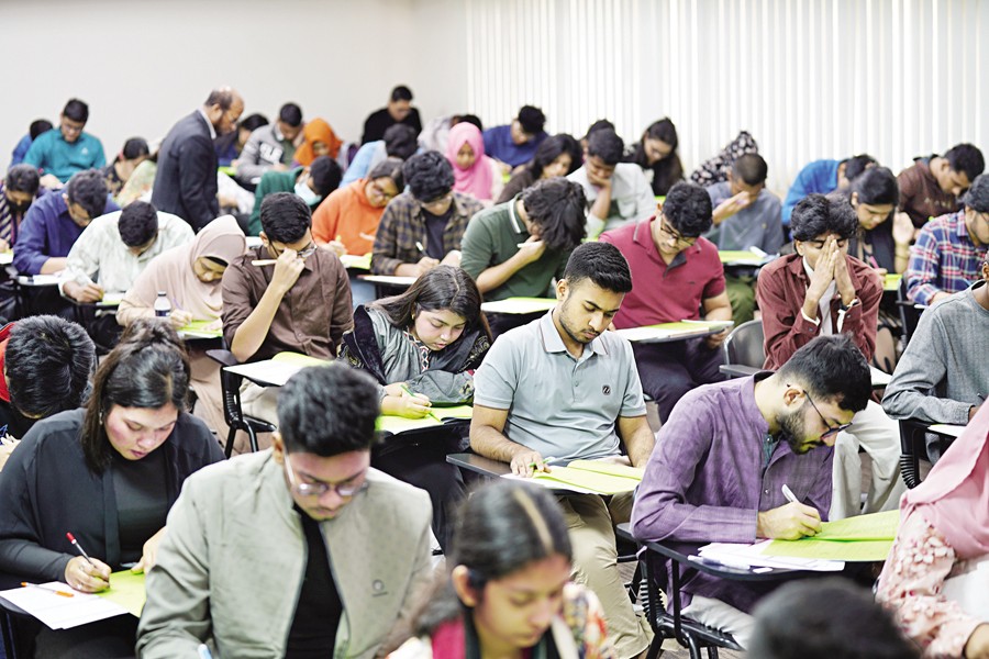 Admission seekers for Fall 2026 Session at North South University appeared the entrance test held on Saturday.