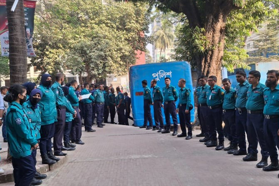 Heightened security in Dhaka as court prepares to deliver verdict in high-profile Purbachal graft case — BSS photo