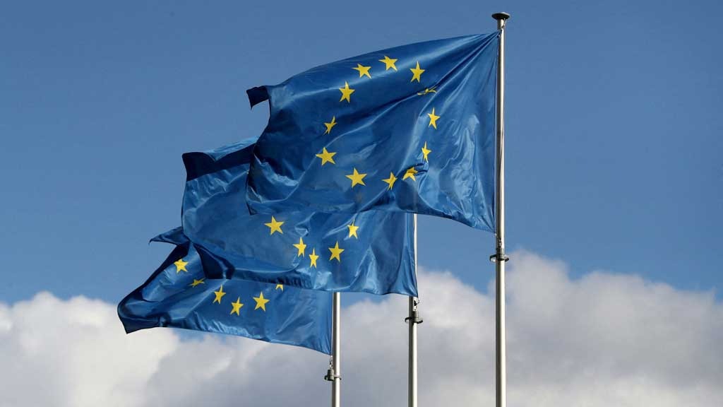 European Union flags fly outside the EU Commission headquarters in Brussels, Belgium Sept 19, 2019. REUTERS/Yves Herman