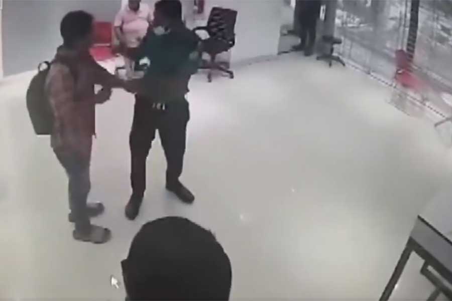 The photo was captured from a video footage.