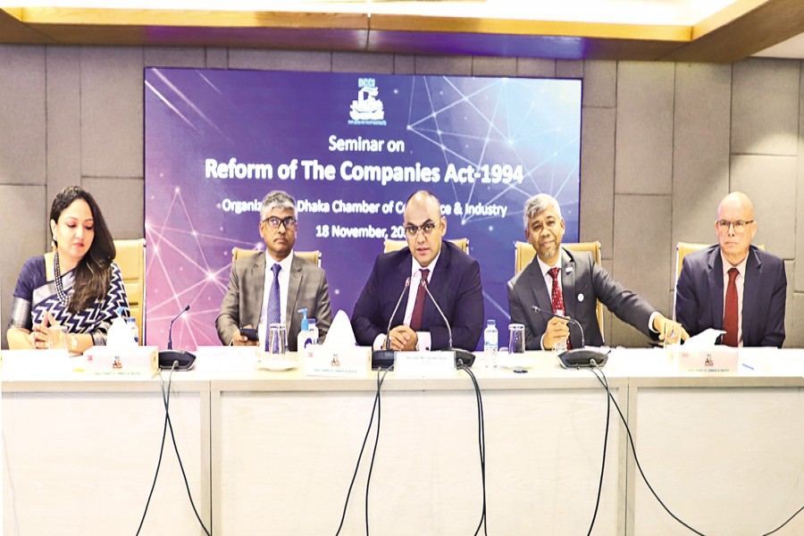 Ministry of Commerce Senior Secretary Tapan Kanti Ghosh attended as the chief guest a seminar on 'Reform of Companies Act 1994' organised by DCCI at its auditorium in the city Saturday.