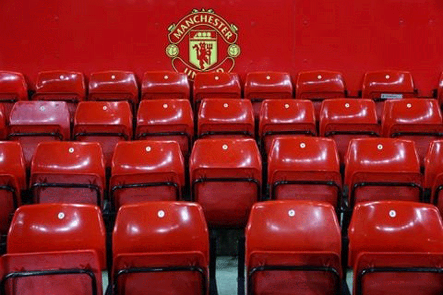 Soccer Football - Premier League - Manchester United v Aston Villa - Old Trafford, Manchester, Britain - December 26, 2023 General view of seats before the match.
