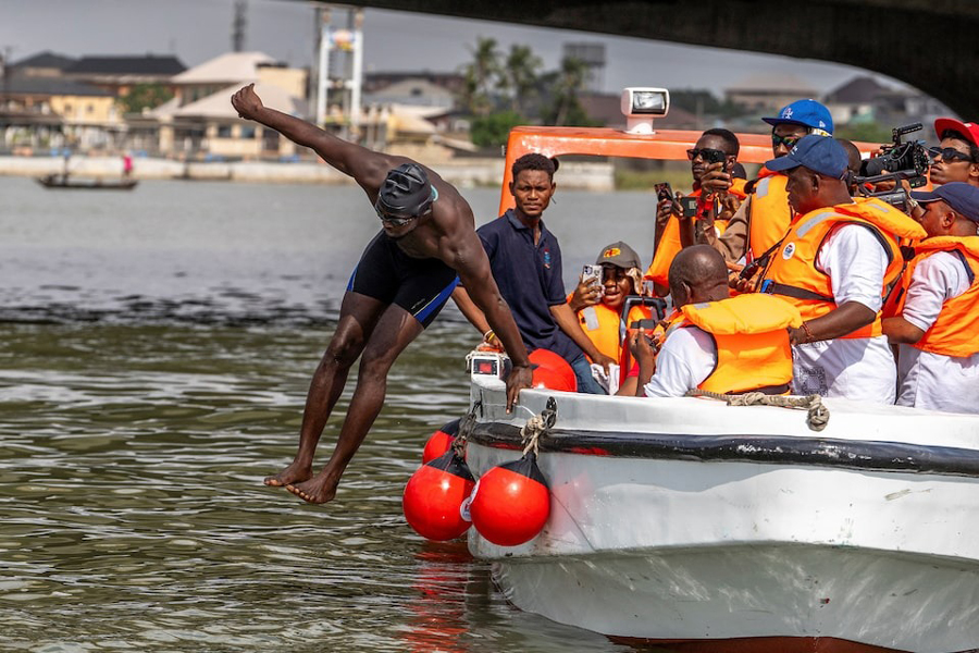 Nigerian takes to the water to raise mental health awareness | The