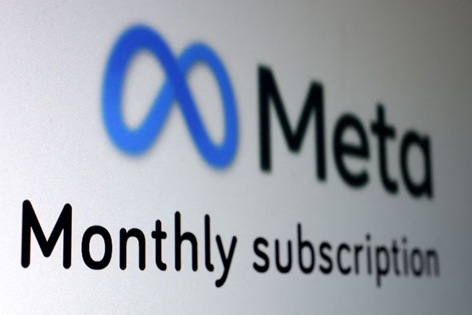 he Meta logo and the words "Monthly subscription" are seen in this picture illustration taken on January 19, 2023 — Reuters/Files