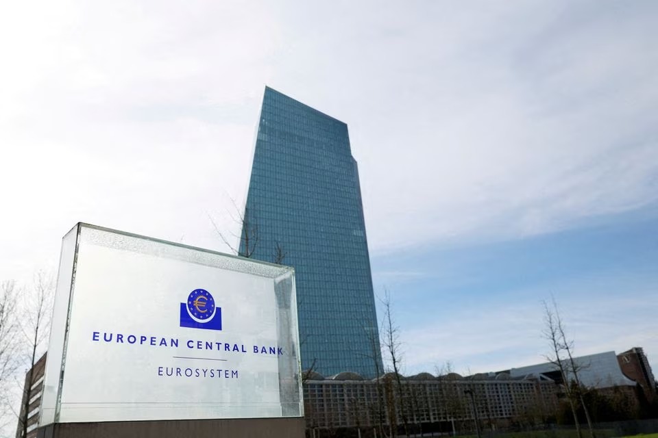 A view shows the logo of the European Central Bank (ECB) outside its headquarters in Frankfurt, Germany on March 16, 2023 — Reuters photo