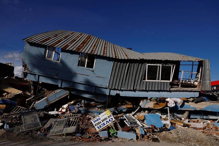 A destroyed business in Antakya Kucuk Sanyi Sitesi Industrial Estate is pictured in the aftermath of the deadly earthquake in Antakya on March 7 this year –Reuters file photo