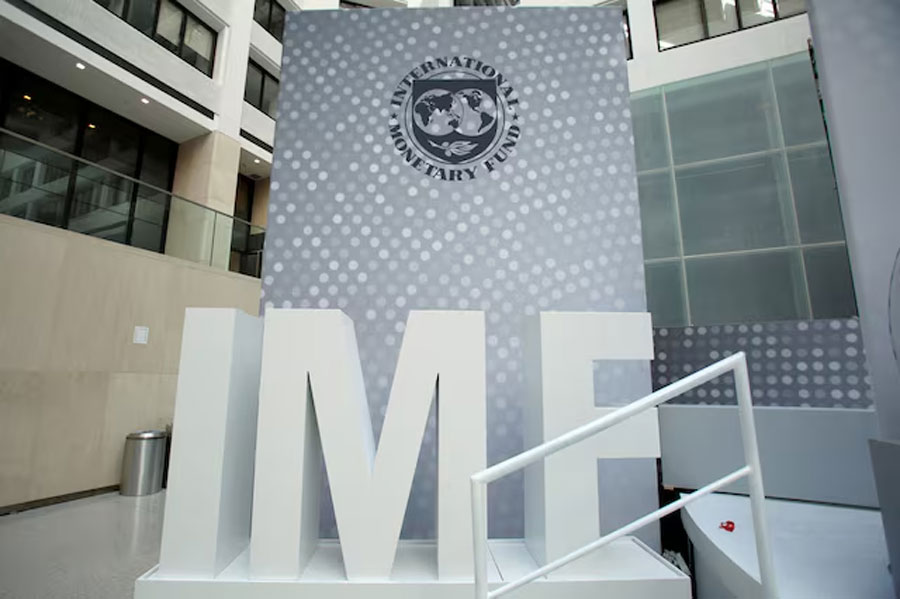 International Monetary Fund logo is seen inside the headquarters at the end of the IMF/World Bank annual meetings in Washington, US, October 9, 2016.