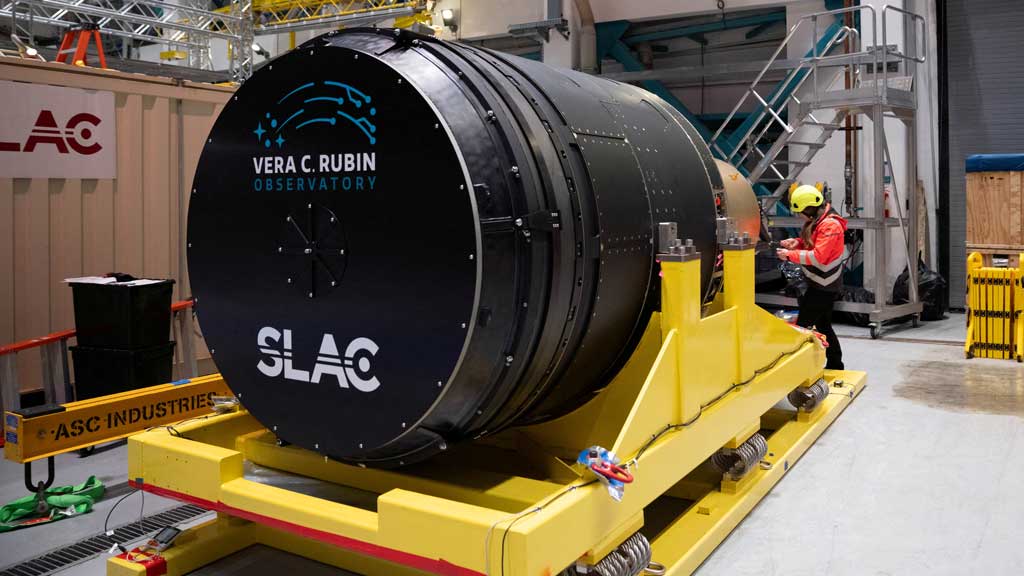 The 3200-megapixel LSST digital astronomy camera, the highest-resolution camera in the world, inside Vera C Rubin Observatory venue, at Cerro Pachon area, in Coquimbo region, Chile May 18, 2024.