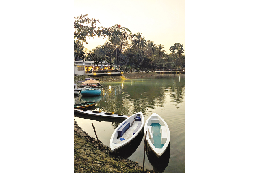 Kayaking is popular to visitors in Dhaka