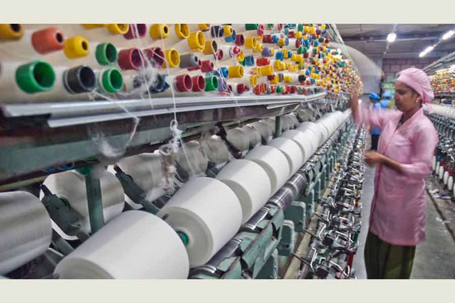 A worker at a textile factory in Dhaka —Collected Photo