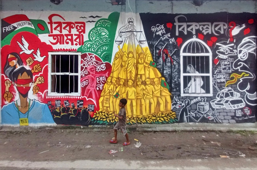 It took around five days to complete the artwork on the twelve by twenty-four feet wall