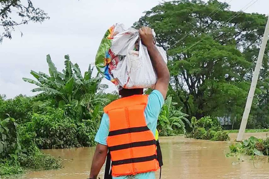 Without any institutional training, many went into the water to rescue people