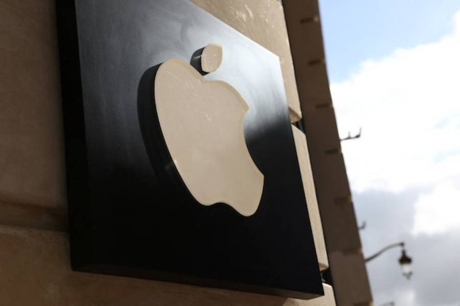 An Apple logo is pictured outside an Apple store in Lille, France, September 13, 2023.