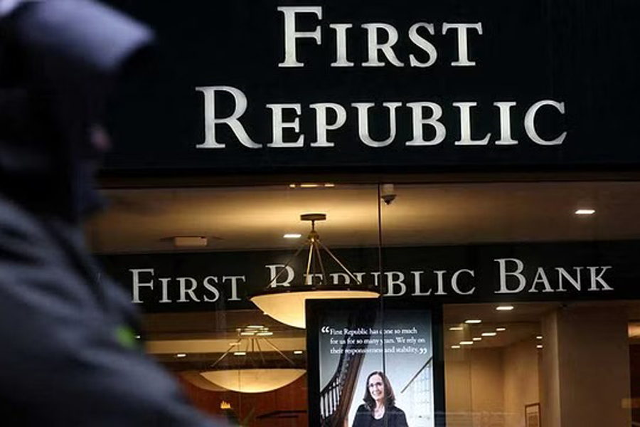 A First Republic Bank branch is pictured in Midtown Manhattan in New York City, New York, US, Mar 13, 2023.