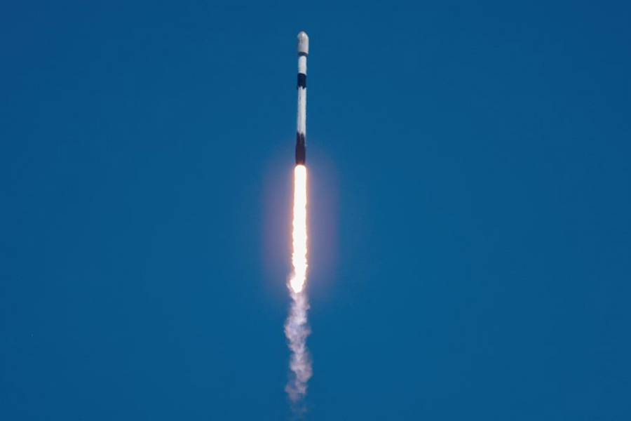 A SpaceX Falcon 9 rocket is launched, carrying 23 Starlink satellites into low Earth orbit in Cape Canaveral, Florida, US, May 6, 2024.