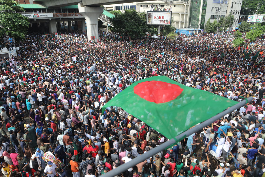 A huge gathering in Dhaka city during student-people uprising against Hasina's autocratic regime - FE file photo