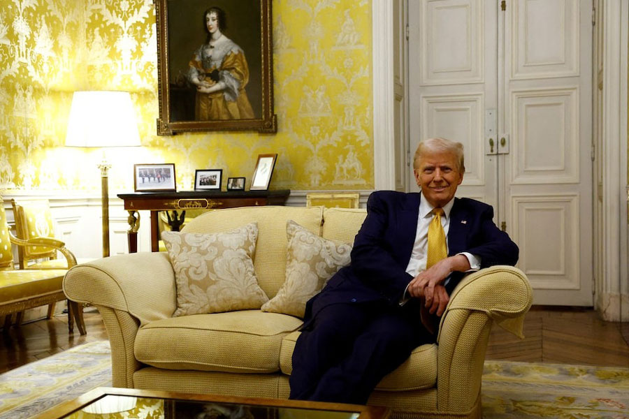 Donald Trump, UK Ambassador’s Residence, Paris, December 7, 2024.