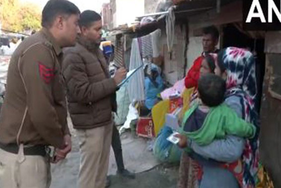 Delhi police launch special drive to identify illegal Bangladeshi immigrants in Kalindi Kunj — ANI photo
