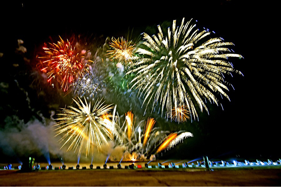 Spectacular fireworks lighting up Dhaka sky but at the cost of health and environment —Agency photo