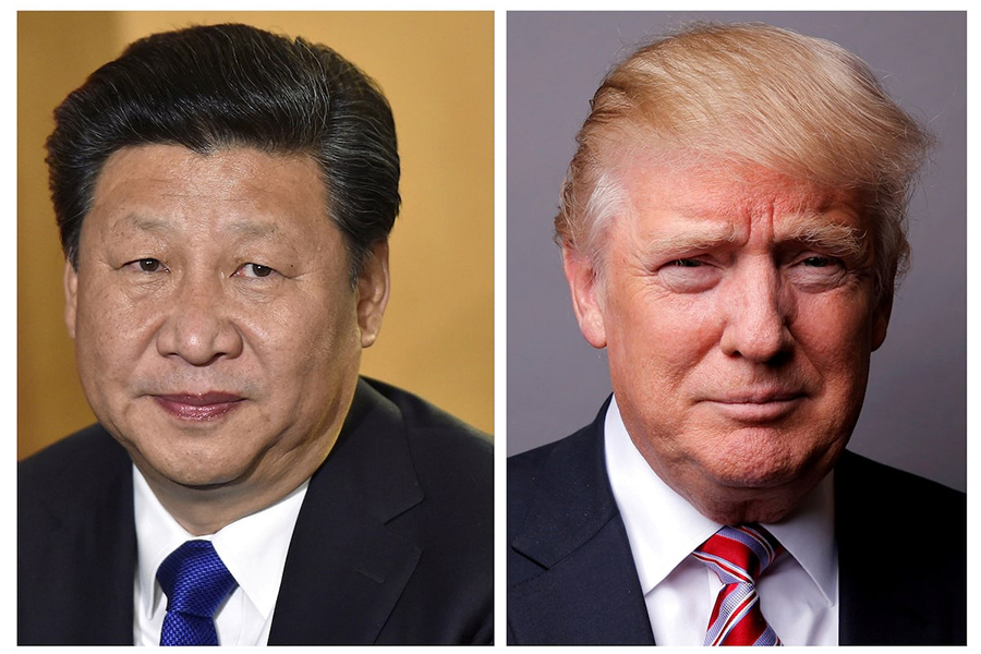 A combination of file photos showing Chinese President Xi Jinping (L) and US President-elect Donald Trump — Reuters/File