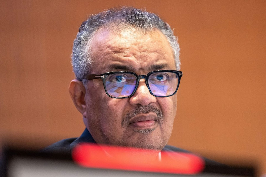 Director-General of the World Health Organisation (WHO) Dr. Tedros Adhanom Ghebreyesus attends the World Health Assembly at the United Nations in Geneva, Switzerland, May 27, 2024.