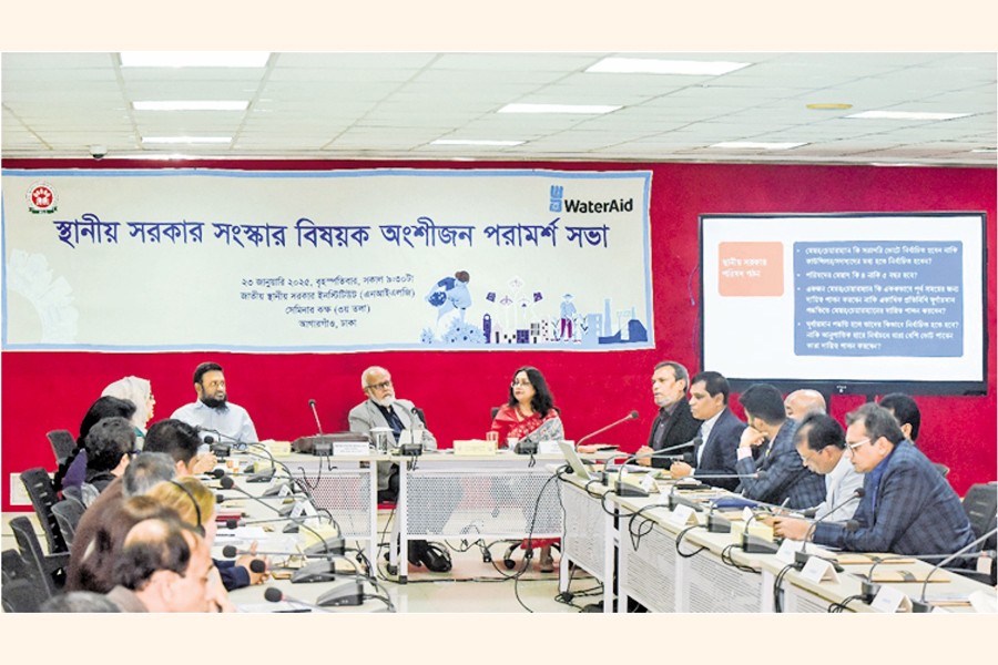 Participants at a 'Stakeholders' Consultation on Local Government Reform' held at the National Institute of Local Government (NILG) in the capital on Thursday.