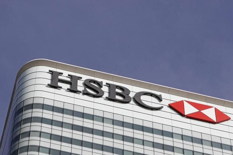 The HSBC logo is seen at the company’s offices in Canary Wharf in London, Britain, March 3, 2016.