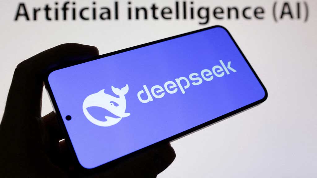 The Deepseek logo and words reading "Artificial Intelligence AI" are seen in this illustration taken on January 29, 2025. REUTERS