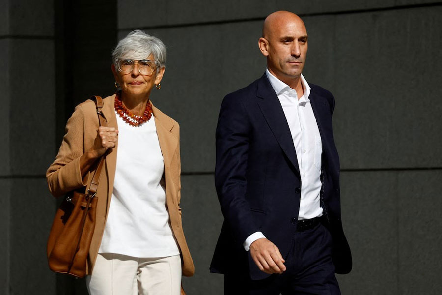 Former president of the Royal Spanish Football Federation Luis Rubiales arrives at the high court in Madrid, Spain - September 15, 2023.