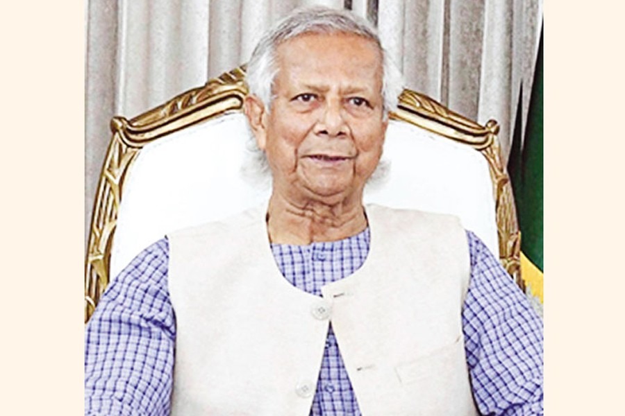 Chief Adviser Muhammad Yunus -- File Photo