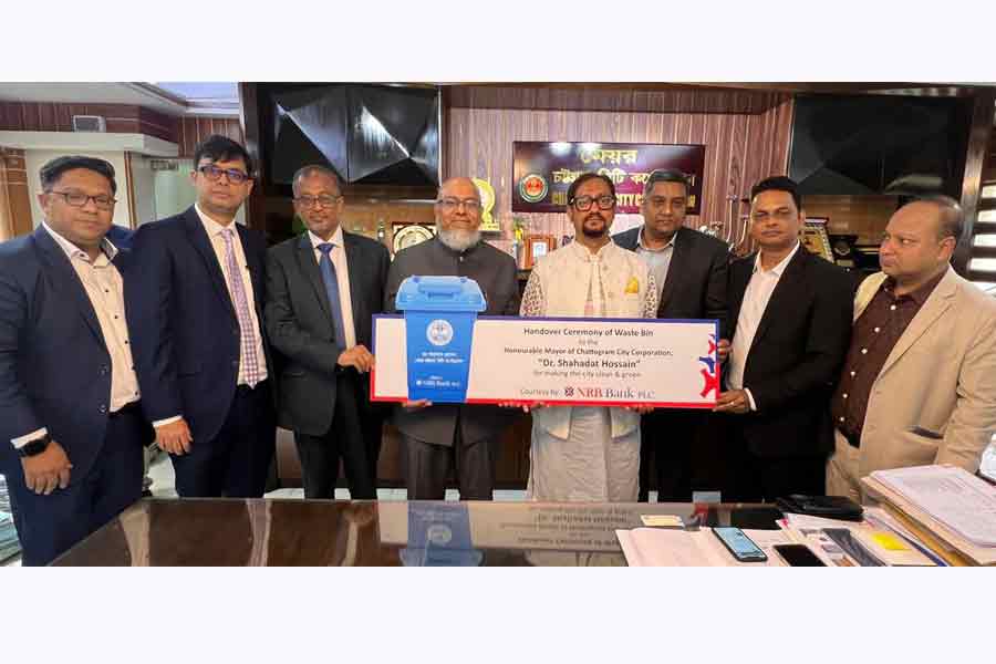 NRB Bank PLC donates 2,500 Waste Bins to Chattogram City Corporation as part of corporate social responsibility initiative