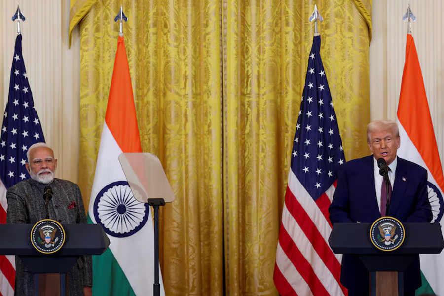 US President Donald Trump holds a joint press conference with Indian Prime Minister Narendra Modi at the White House in Washington, DC, US on February 13, 2025 — Reuters photo